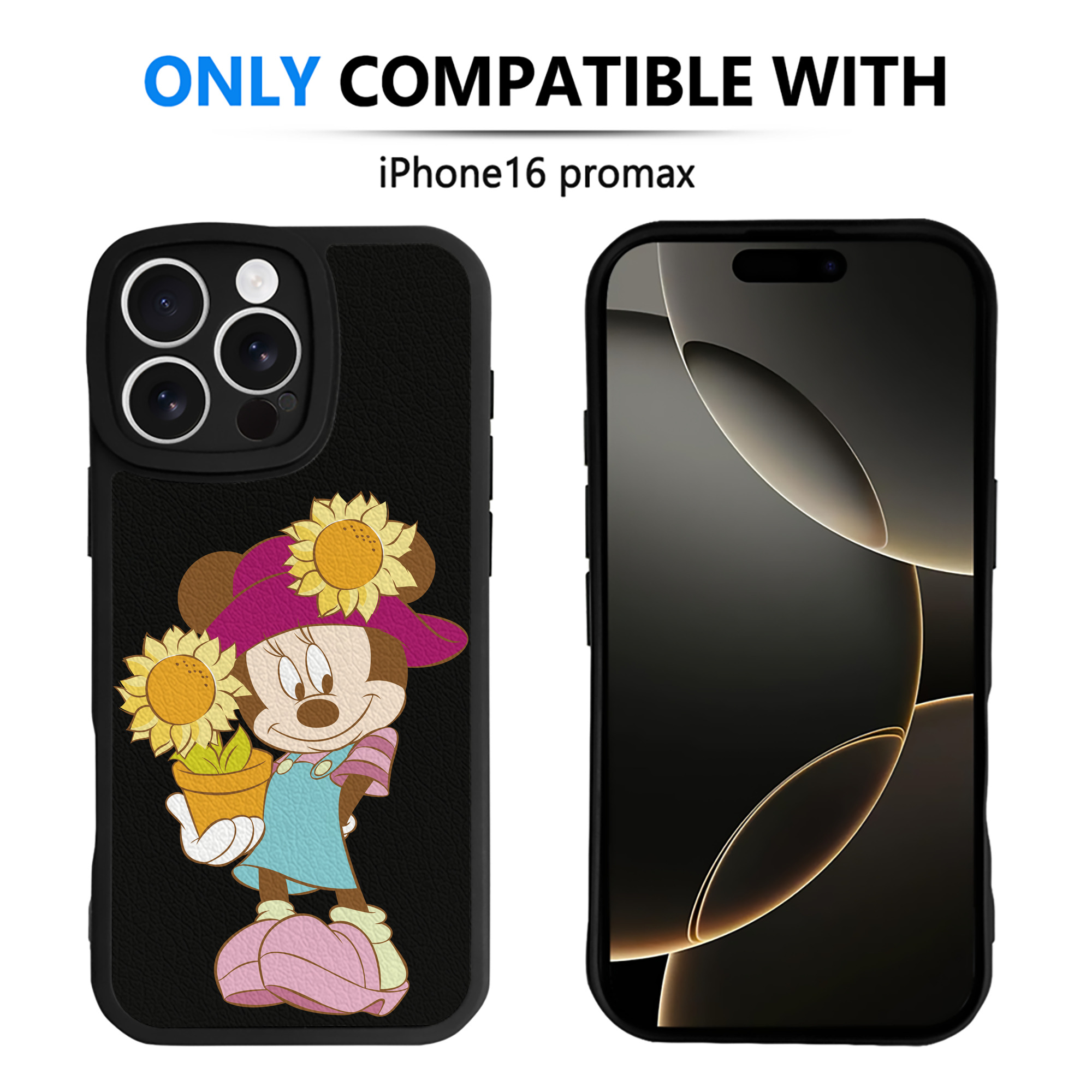 （画像用） ミッキーマウス Mickey Mouse 【iPhone 16シリーズ対応】シリコンスマホケース（レザー調） 材質：シリコン